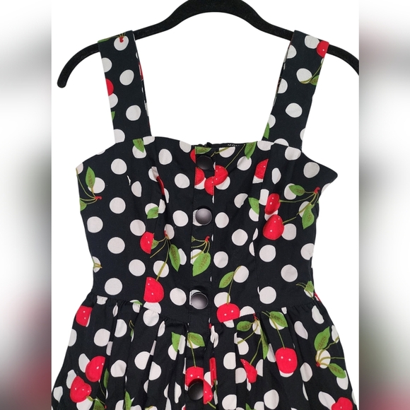 MOMA mini dress, size 34, retro/Vintage inspired polka dots/cherries, zi… - Picture 2 of 7